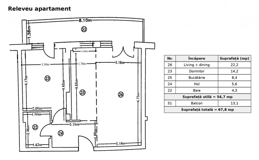 Apartament 2 camere, balcon 13 mp, piscină interioară – Iancu Nicolae, Pipera