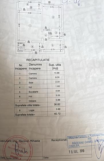 Apartament cu 2 camere, etajul 3/4, zona Podu Ros