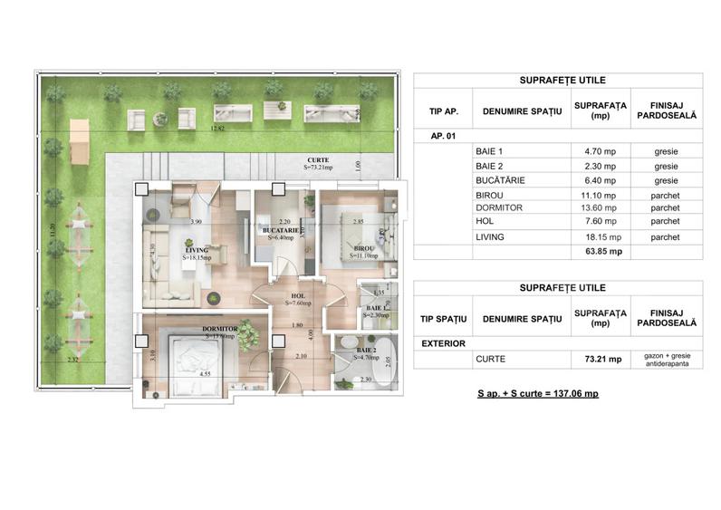 Apartament MODERN 3 camere intr un Complex Rezidential NOU la un SUPER PRET !!