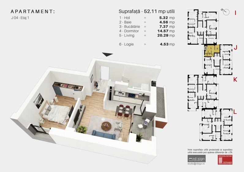 Apartament nou,ocupabil imediat.Dezvoltator.