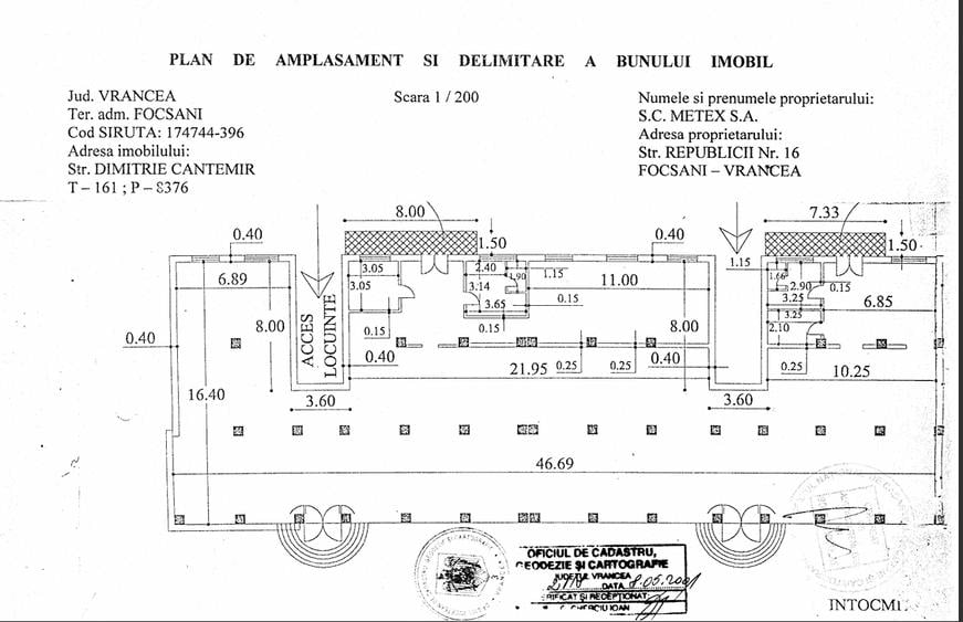 Spatiu comercial de inchiriat pe Strada Dimitrie Cantemir 1, Focsani