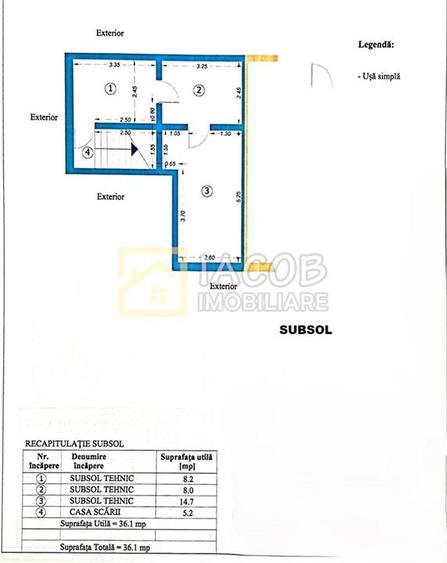 1/2 Duplex  S+D+P+2E, 455 mp in zona centrala a mun. Bacau