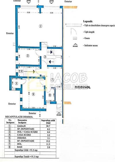 1/2 Duplex  S+D+P+2E, 455 mp in zona centrala a mun. Bacau