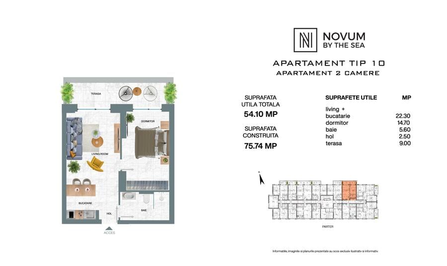 2 camere Olimp Novum by the Sea Residences