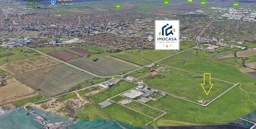 Teren de vânzare Intravilan PUZ aprobat, Centura Nord, Z.I. West Arad