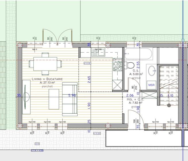 Duplex Semifinisat de Vânzare | 124 mp utili | Zona Terra – Florești