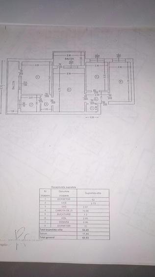 Apartament cu 3 camere, etajul 2/4, zona Podu Ros