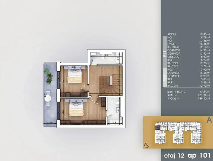 Apartament cu 5 camere tip duplex, 3 bai, 190 mp Metrou Nicolae Teclu