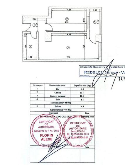 Apartament 2 camere, 49 mp, Moara de Vânt