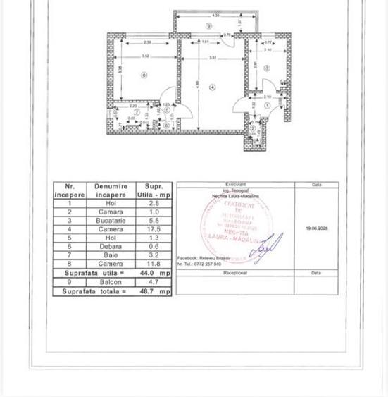 Apartament 2 camere Centrul Civic,etaj intermediar,liber,106000 Euro