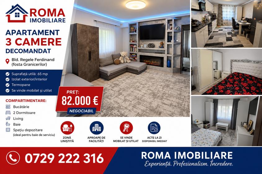 Apartament 3 camere de vanzare