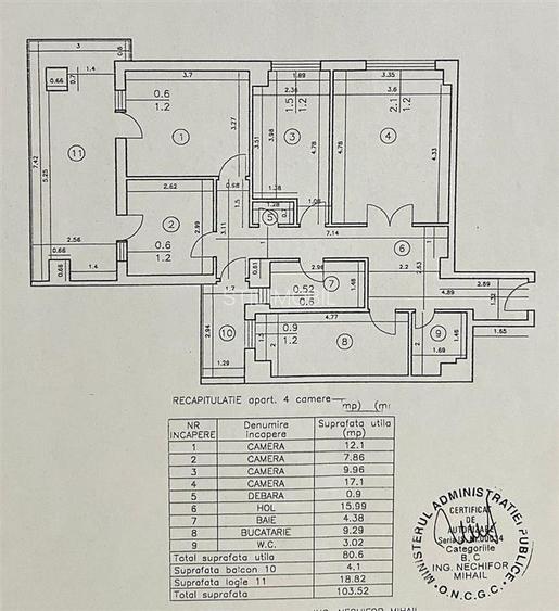 Apartament langa Palas - 105 mp - 4 camere ! - 20