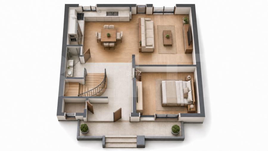 Casa tip duplex cu 4 dormitoare și 250 mp teren, zona Dedeman, Bistrița - 4