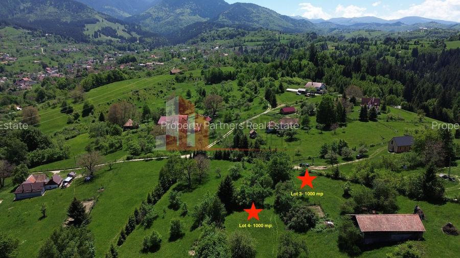 Loturi de teren 1.000 mp | Poarta – Bran | Vedere panoramică către Munții Bucegi