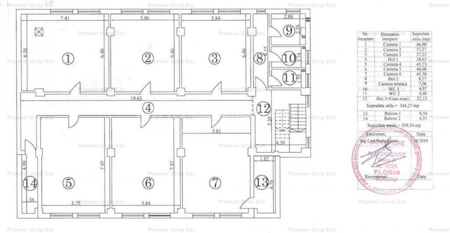 Spatiu de birouri Podu Ros, 46mp, CT, AC, PARCARE
