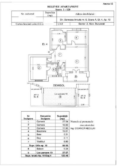 Floreasca/Parcul Verdi inchiriez apart 3 camere 90 mpu mobilat lux