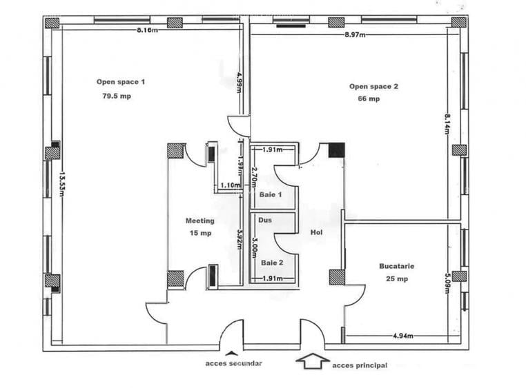 Spatiu de birouri modern|4 încăperi|Calea Turzii/Hexagon