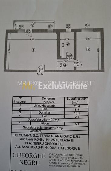 Apartament 2 camere Bloc nou loc de parcare Cavalerului Residence