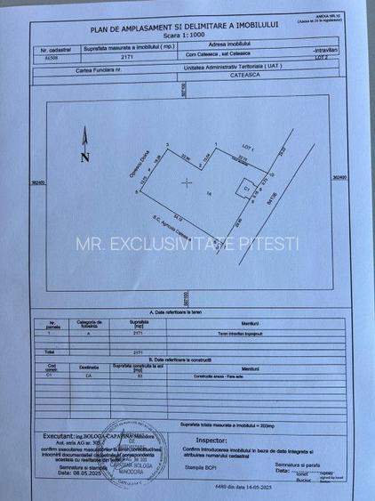 Teren intravilan 2171 mp Cateasca Arges, deschidere 49 ml - 3