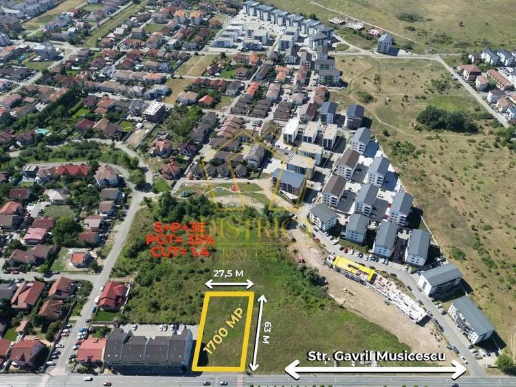 Teren cu PUZ aprobat pentru locuinte colective | 1.700mp | Braytim