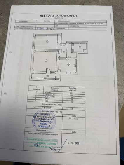 Apartament 2 camere zona Tomis Plus