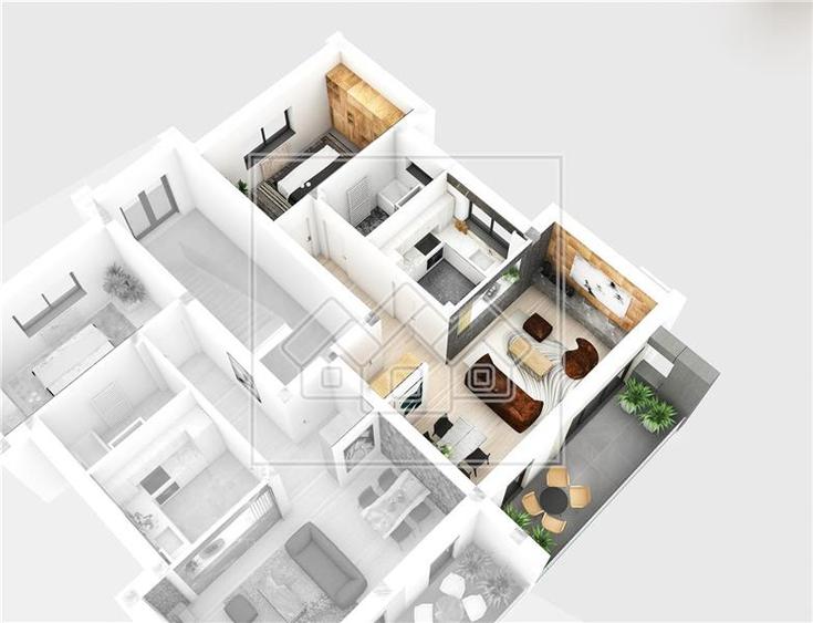 Apartamen decomandat cu 2 camere si baie cu geam