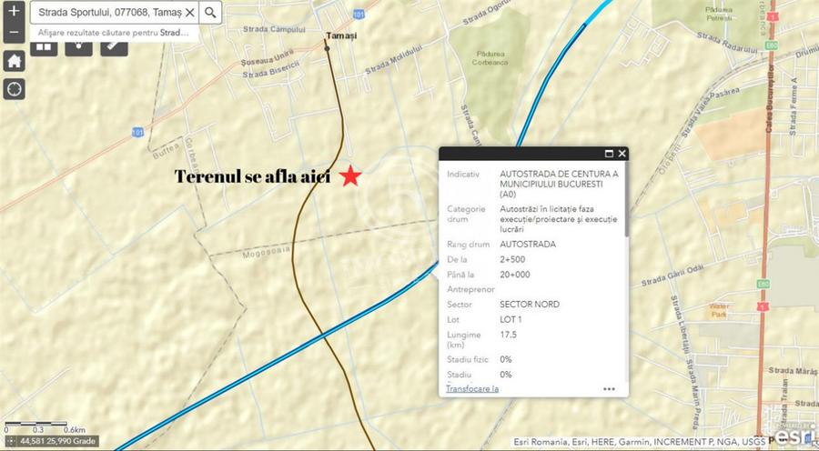 Corbeanca Strada Sportului -Acces direct catre viitoarea Autostrada de Centura