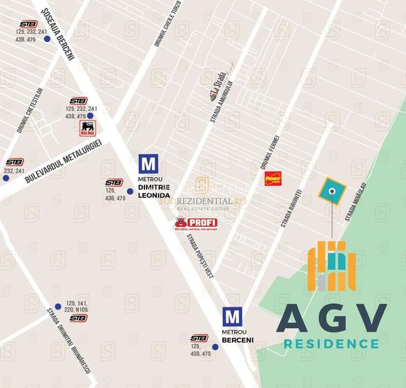 Apartament modern pe doua niveluri, 2 camere + terasa - acces metrou - 22
