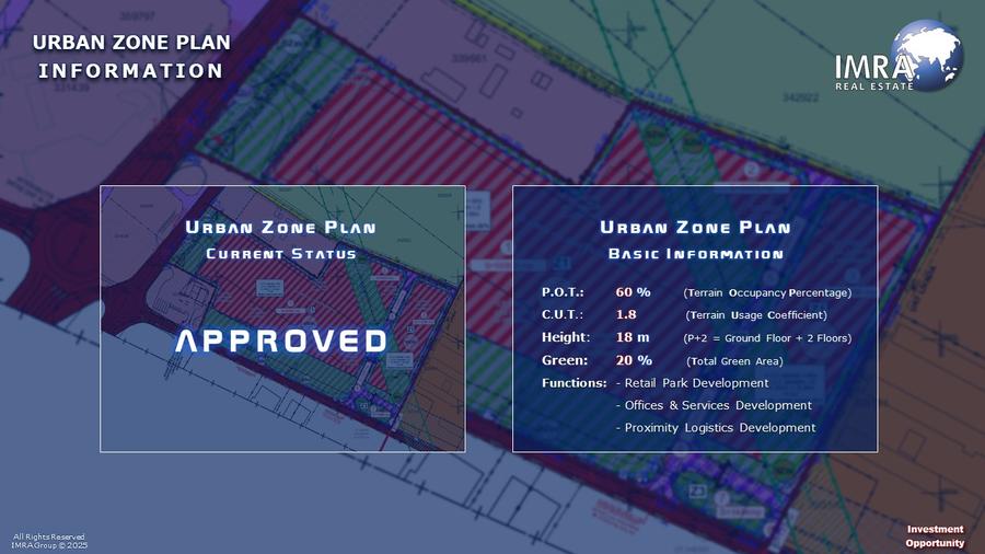 1.87 HA - Teren de Vanzare - Arad N-E (P.U.Z. Retail Aprobat)