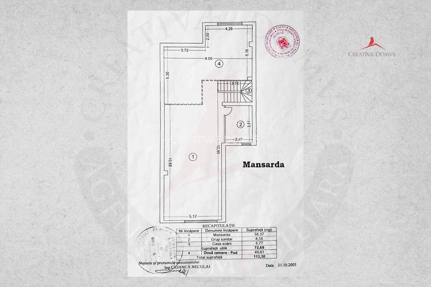 Foisorul de Foc - Vila cu 10 camere, 414 mp / Curte de 110 mp - 24