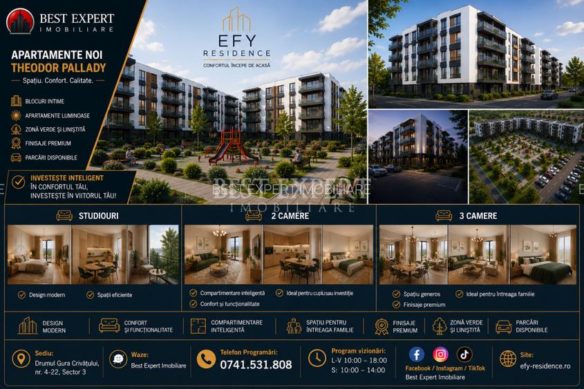 2 Camere Modern | Parcare Inclusa | avans 50% | Finisaje Premium | 10 min Metrou