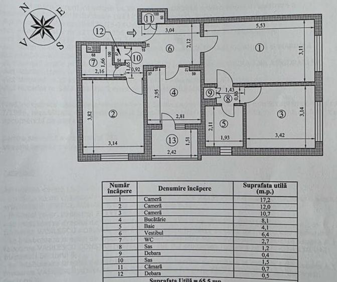 Crangasi - Vintila Mihailescu, 69 mp., an c-tie 1981, metrou Crangasi.
