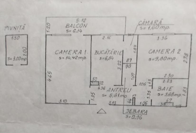 Apartament 2 camere, decomandat, Mănăștur, str. Izlazului, etj 6/8