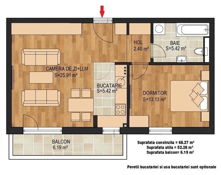 APARTAMENT 2 CAMERE IN TRACTORUL, LA 500 M DE CORESI MALL
