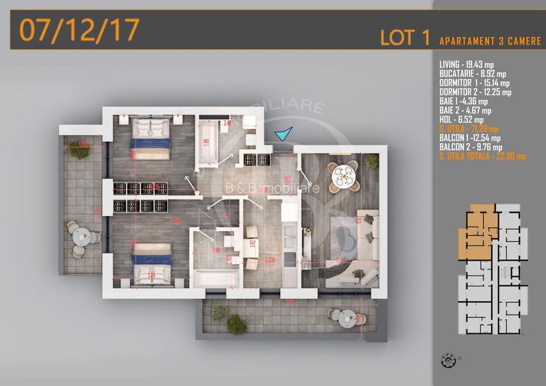 Apartament 3 camere Decomandat Titan Th. Pallady-Sector 3 - 1