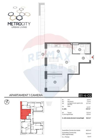 Studio Dublu MetroCity Urban Living, Apartamente noi în Sector 1 - 7