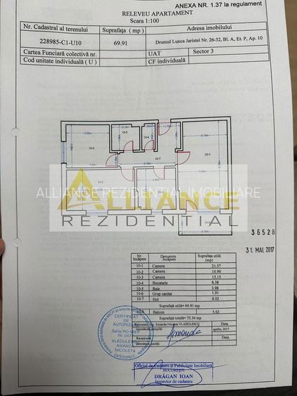 APARTAMENT 3 CAMERE DE VÂNZARE ÎN EXCLUSIVITATE CU 2 PARCĂRI