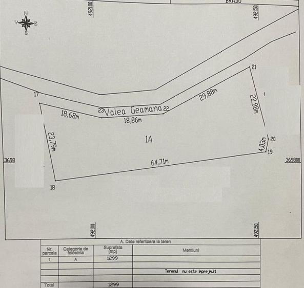 Teren intravilan 1299 MP Geamana, Pitesti – zona excelenta, toate utilitatile