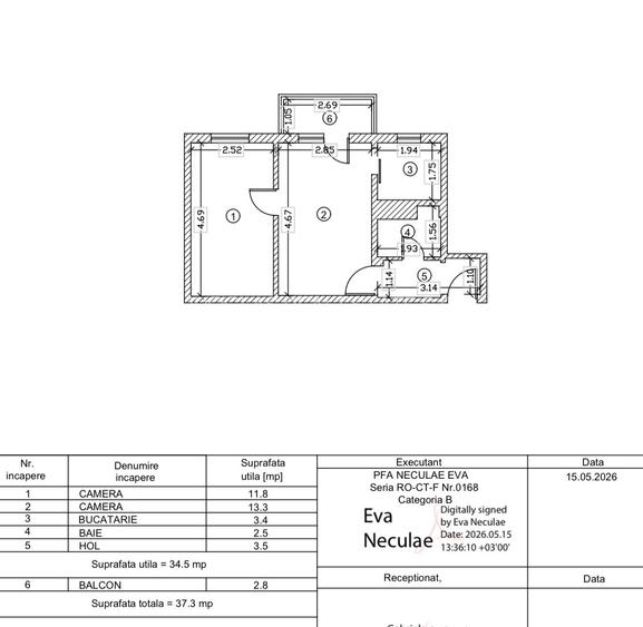 EXCLUSIV! Apartament 2 camere - zona Inel II/Salvare - 65.000 euro(Cod E8+E10) - 19