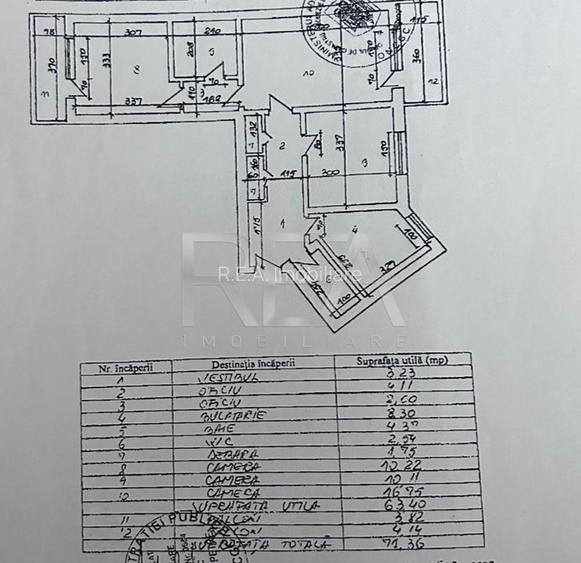3 camere Chișinău decomandat, inst. schimb., parcare, an 1986