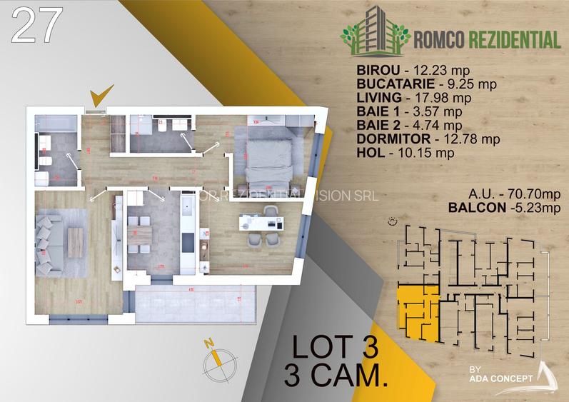 AP. 3CAM. BLOC P+3 FINALIZAT  / PANOURI FOTOVOLTAICE. ROMCO! - 6