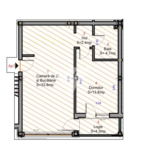 Apartament 2 camere decomandat LA CHEIE intabulat in Selimbar Sibiu
