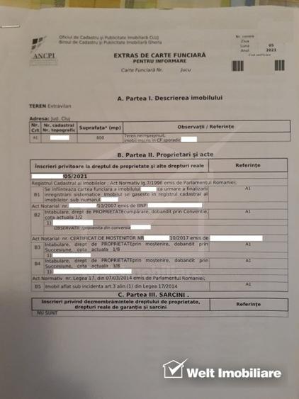 Posibilitate investitie, teren Jucu de Mijloc - proximitate Somes Gardens