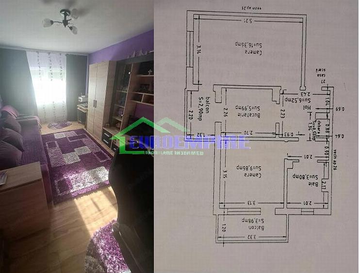 Apartament 2 camere de vanzare zona Poarta 6, CENTRALA GAZ