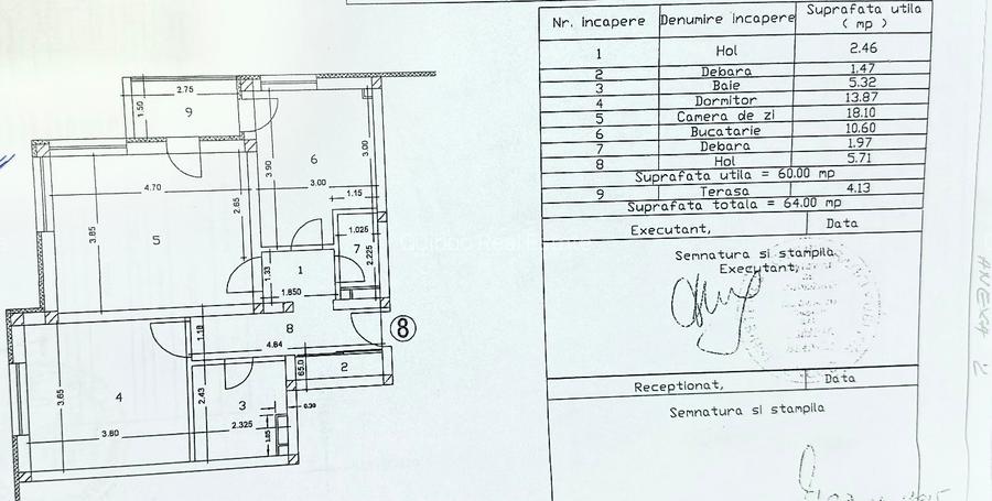 Apartament 2 camere, 64 mp, terasa si loc de parcare, Subcetate Sanpetru - 1