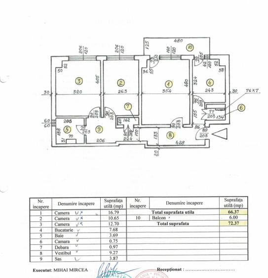 Apartament 3 camere-decomandat-zona Victoriei / Titulescu