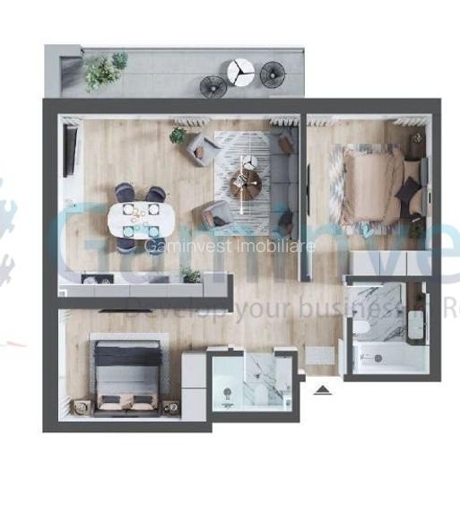 Apartament 3 camere in bloc nou zona Nufarul, Oradea V3310J - 2