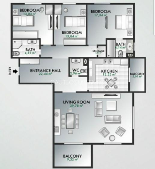 Apartament 4 Camere | Emerald residence | Lacul tei | Spatios