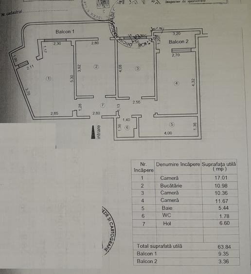 - Apartament 3 camere, suprafata 76mp Progresu. Confort 1 decomandat.