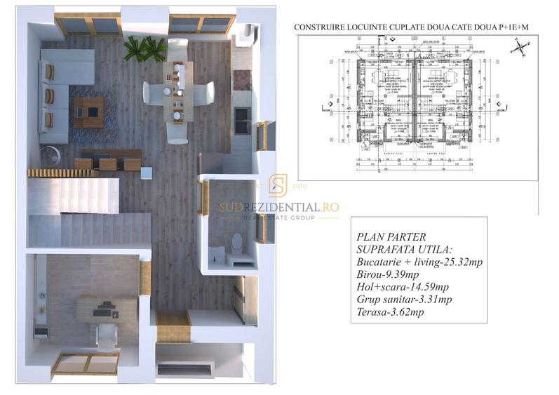 Duplex spatios 5 camere, 133 mp utili si parcare, Strada Astrelor